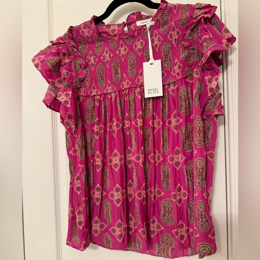 Rose & Olive Pink Blouse
